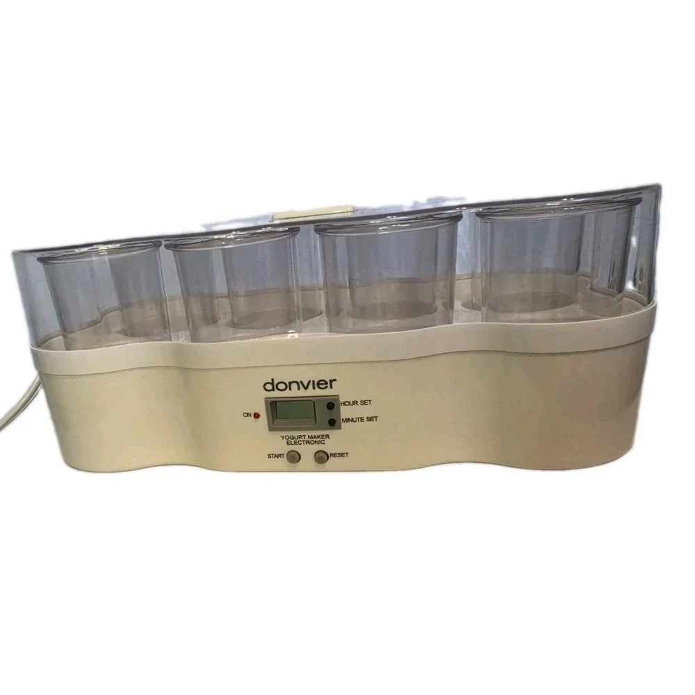 Donvier Cuisipro Electronic Yogurt Maker 8 jars electronic display 837418 READ